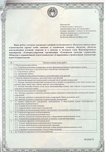 Свидетельство СРО СГС ООО «СИГНАЛ АВ»